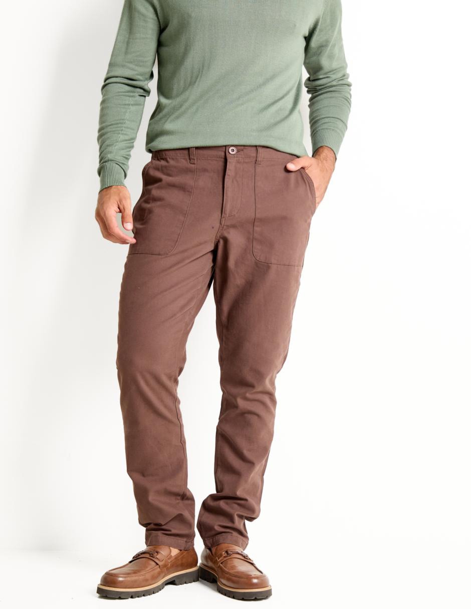 Pantalón recto de algodón para hombre Pantalón recto de algodón para hombre