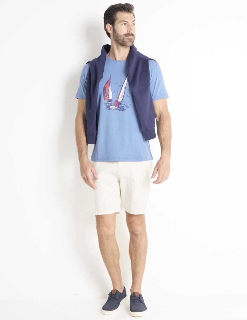 Playera cuello redondo para hombre