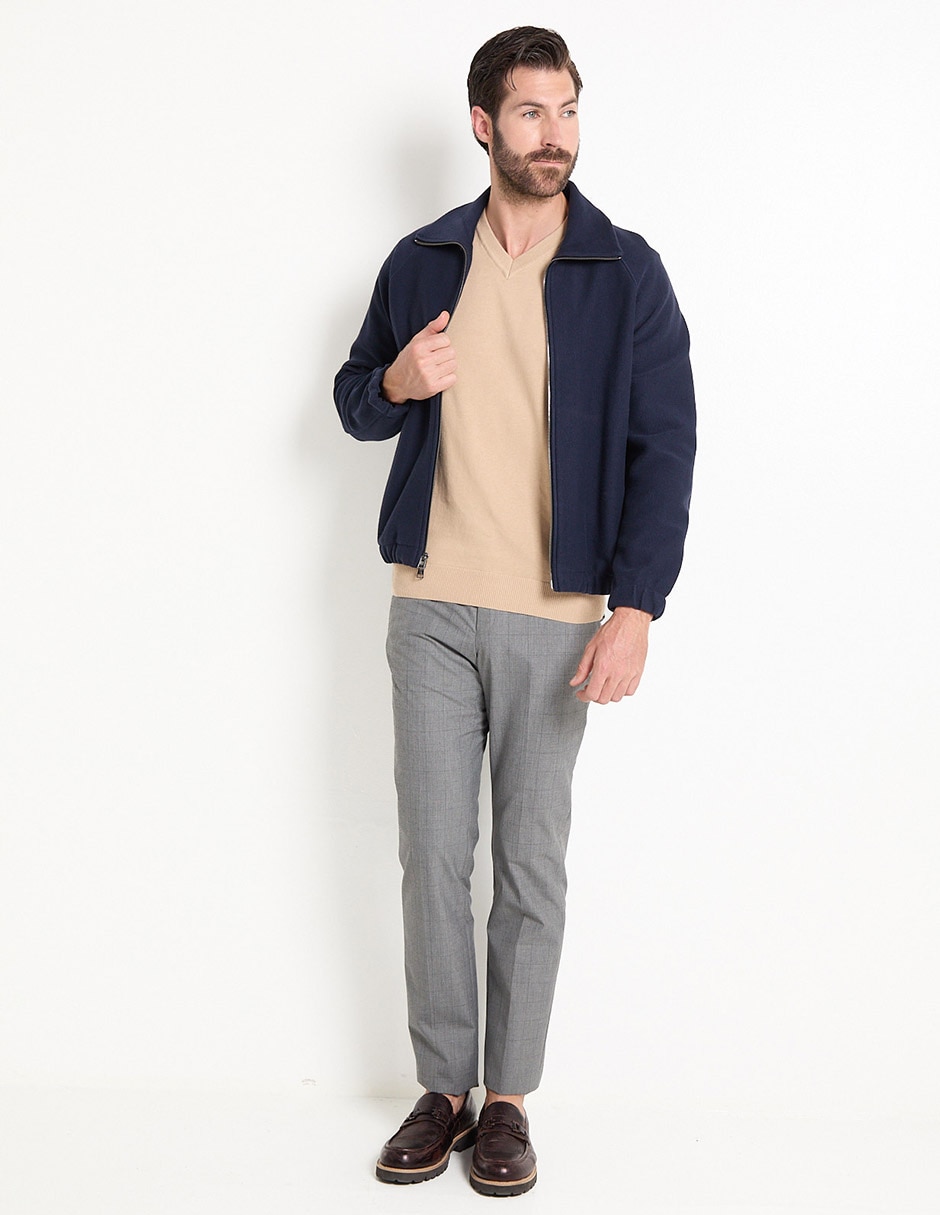 Suéter cuello v para hombre 3