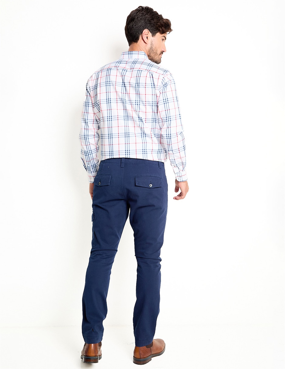 Pantalón cargo slim de algodón para hombre 5