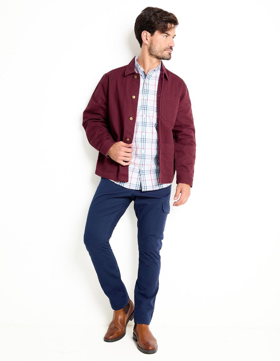 Pantalón cargo slim de algodón para hombre 4