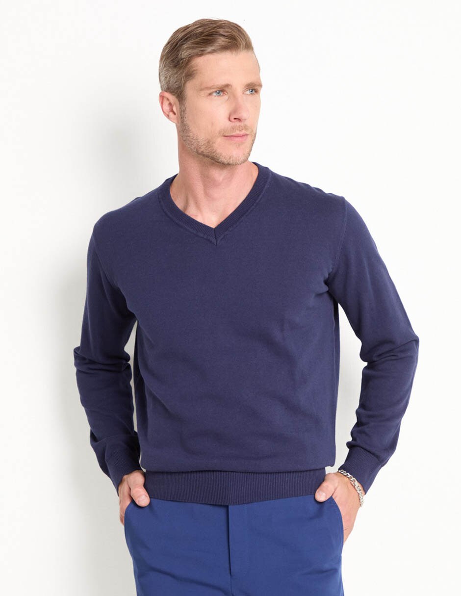 Suéter cuello V para hombre Suéter cuello V para hombre