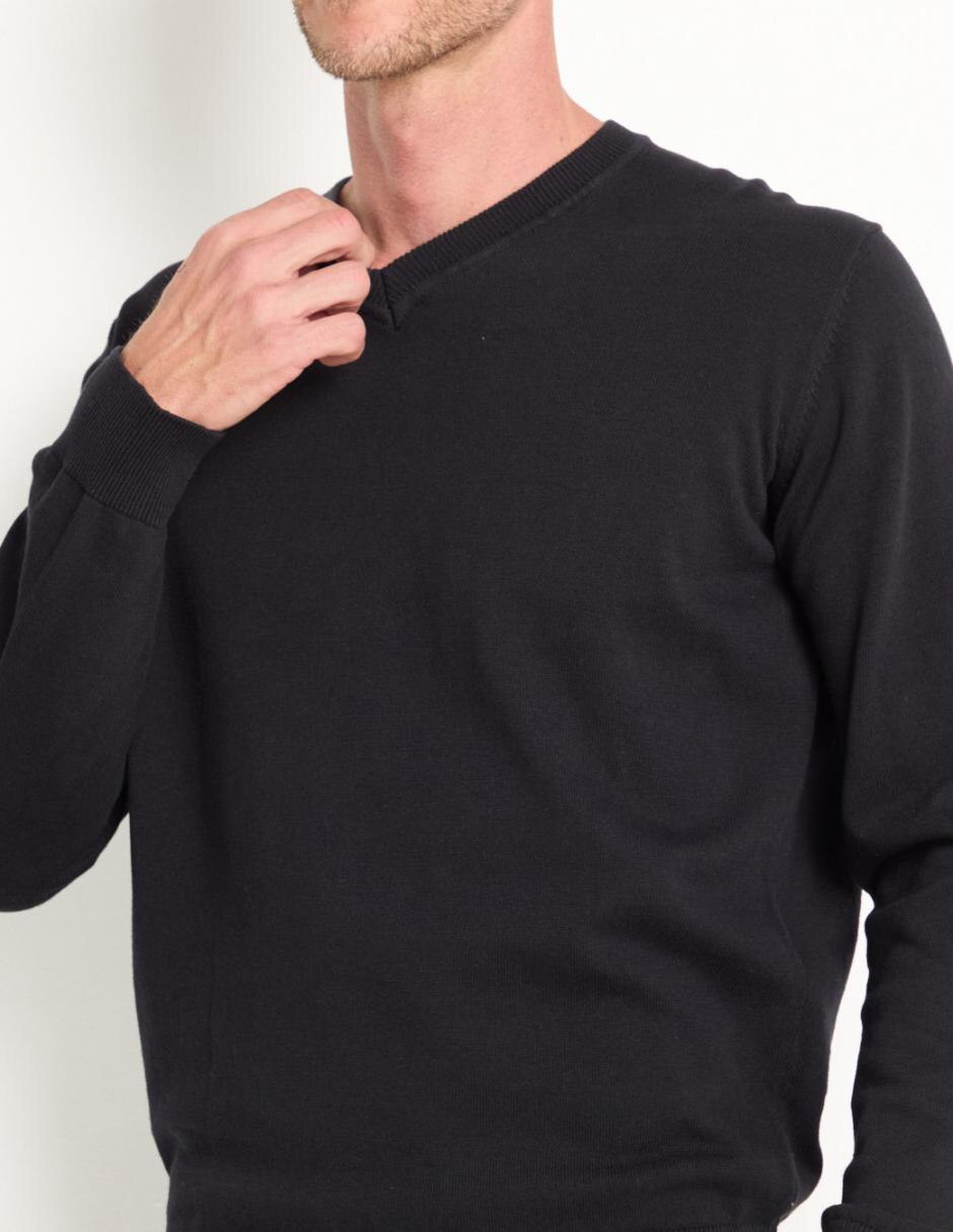 Suéter cuello V para hombre 4