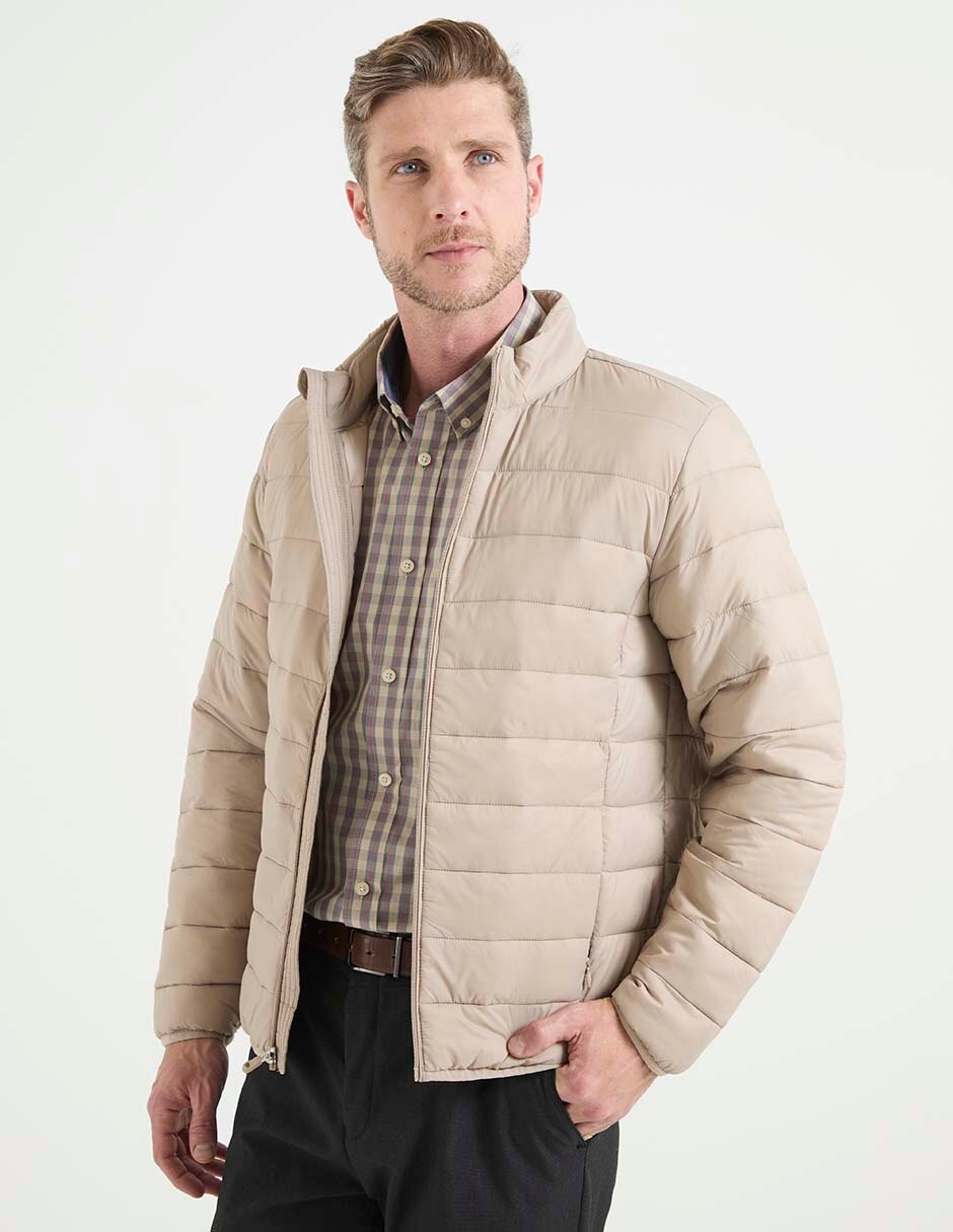 Chamarra acolchada capitonada para hombre
