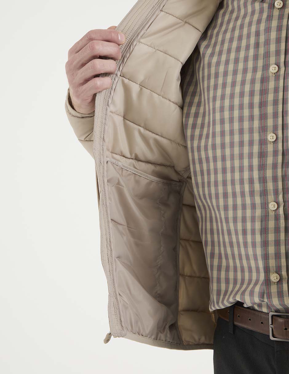 Chamarra acolchada capitonada para hombre 4