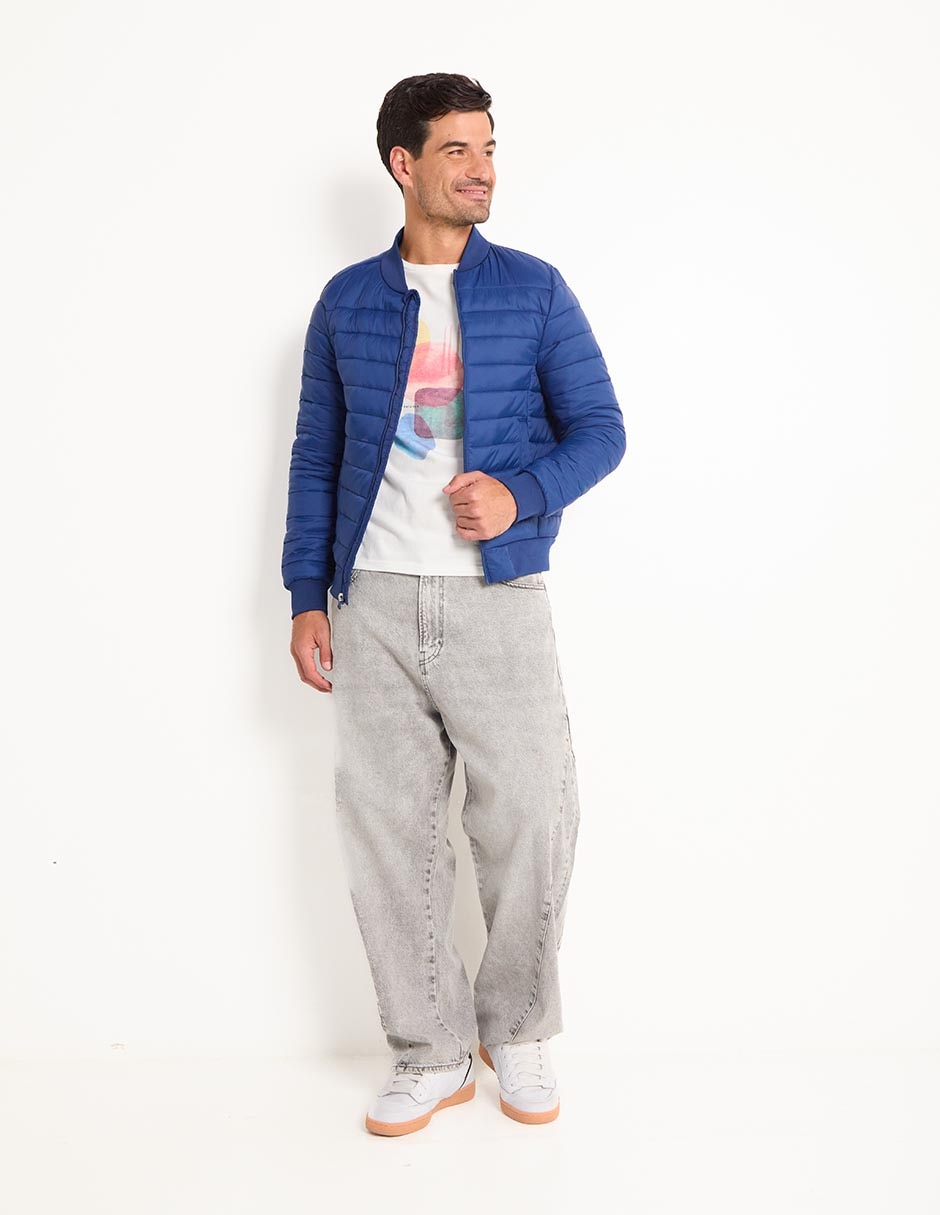 Chamarra bomber capitonada para hombre 4
