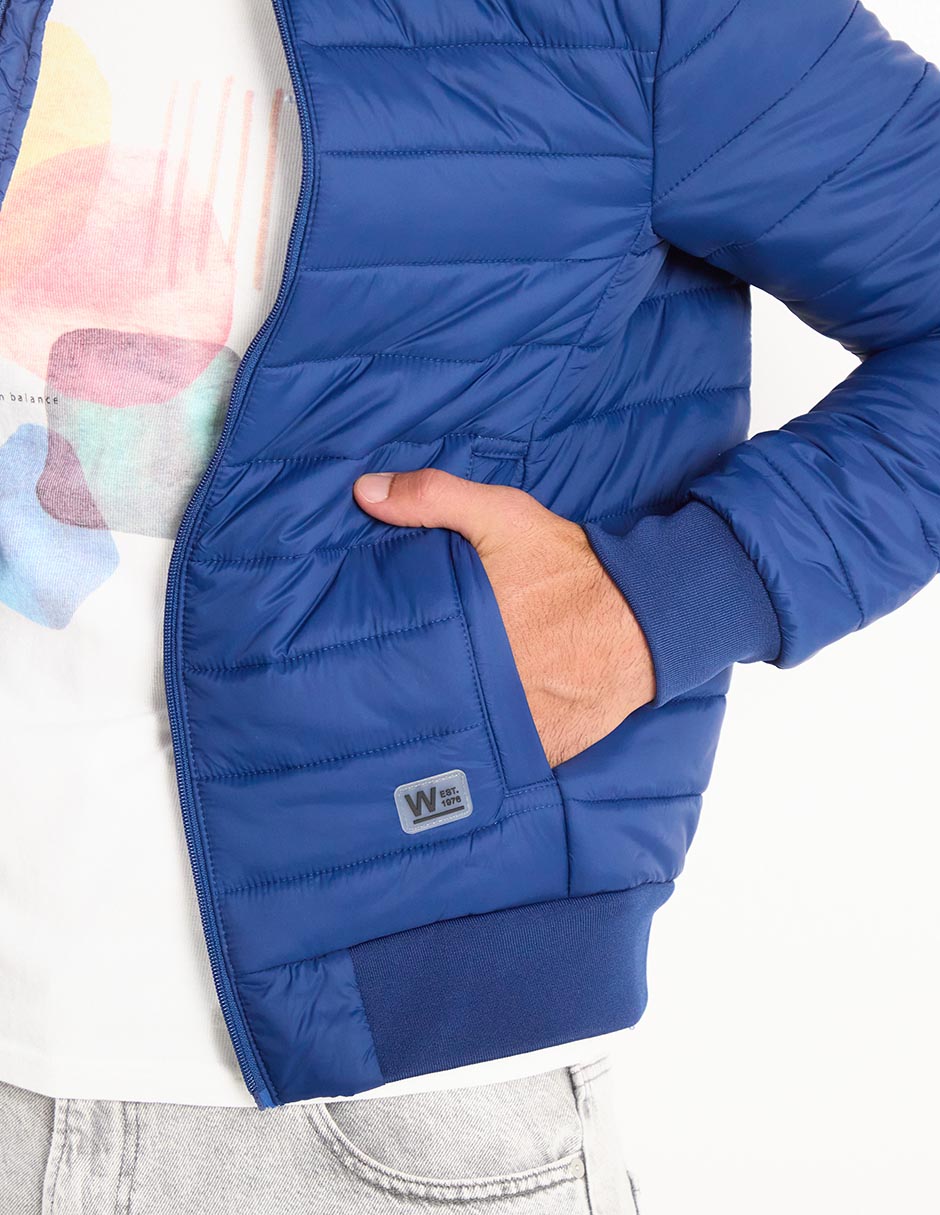 Chamarra bomber capitonada para hombre 2