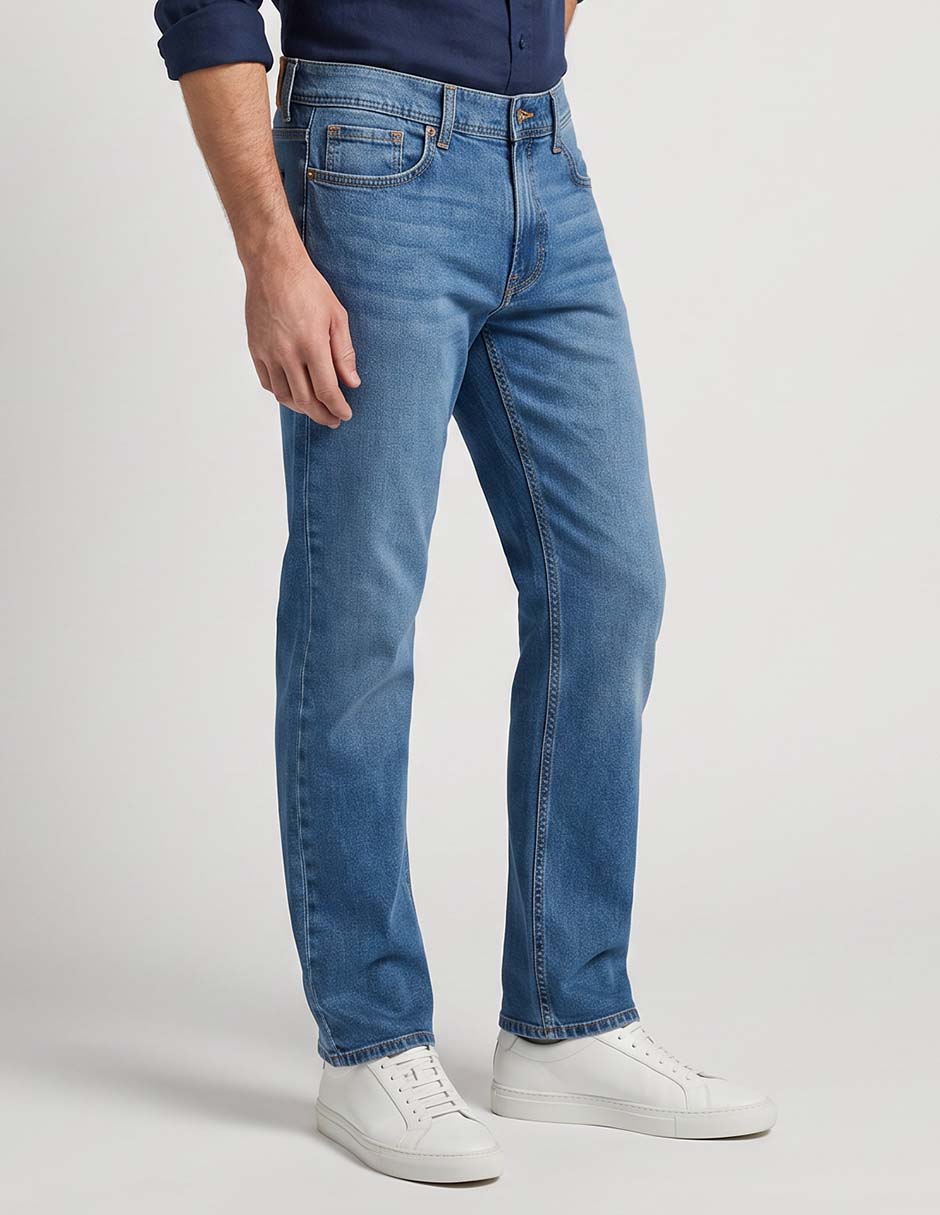 Jeans straight lavado claro para hombre Jeans straight lavado claro para hombre