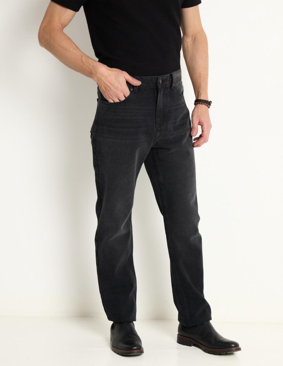 Jeans straight lavado obscuro para hombre