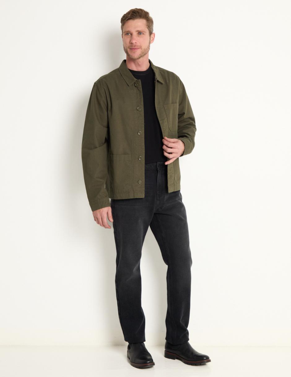 Jeans straight lavado obscuro para hombre 3