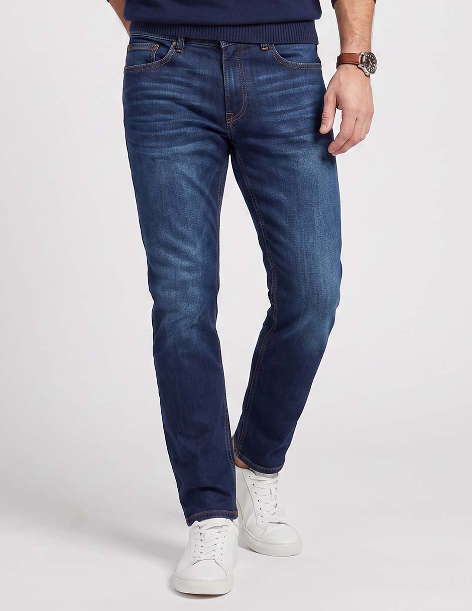 Jeans slim lavado obscuro para hombre Jeans slim lavado obscuro para hombre