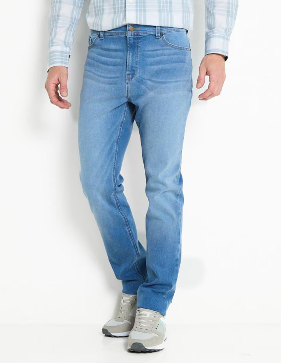 Jeans slim weekend deslavado para hombre