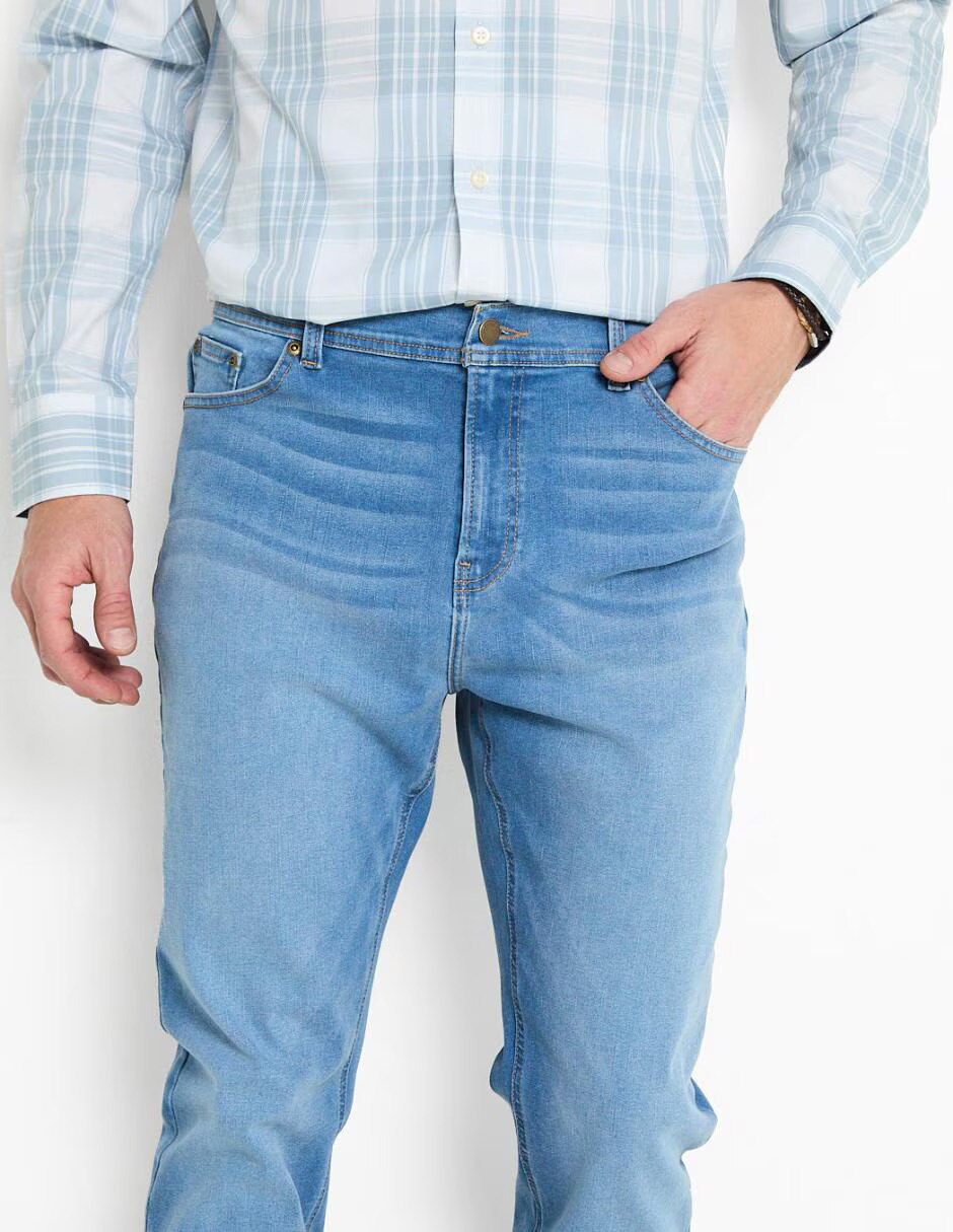 Jeans slim deslavado para hombre 4