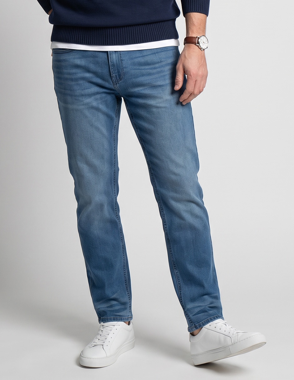 Jeans straight lavado medio para hombre Jeans straight lavado medio para hombre