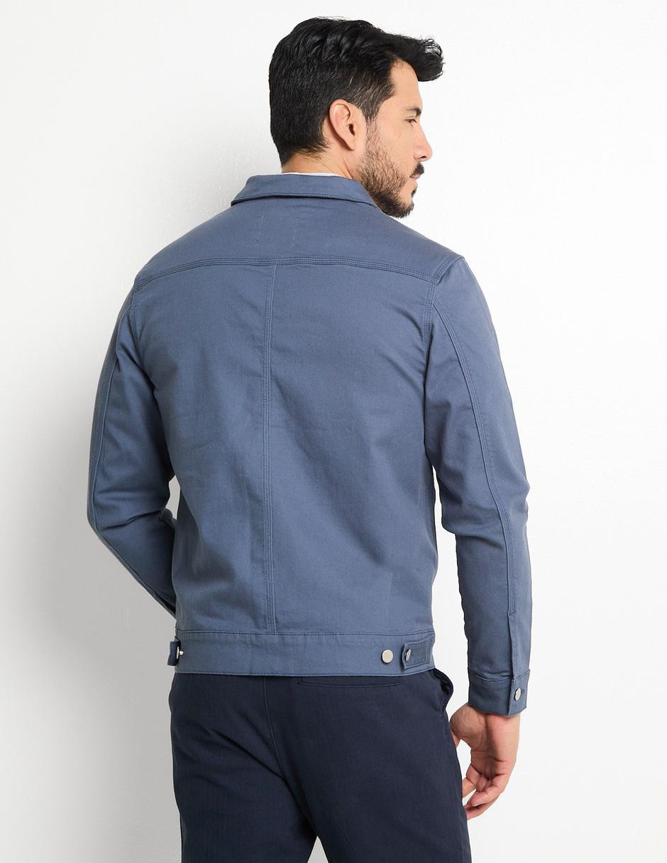 Chamarra denim con bolsillos para hombre 5