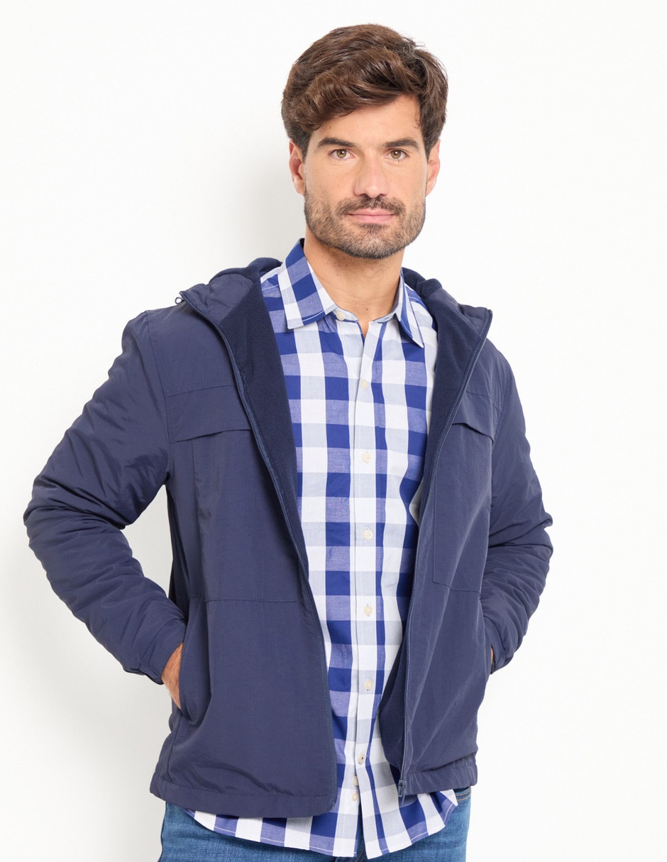 Chamarra casual con bolsillos para hombre Chamarra casual con bolsillos para hombre