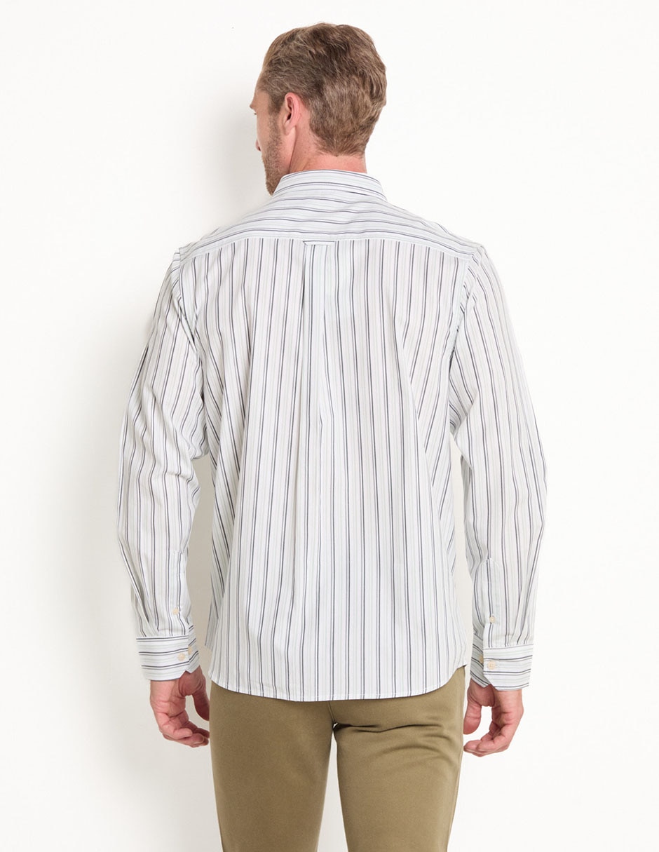 Camisa casual de algodón manga larga para hombre