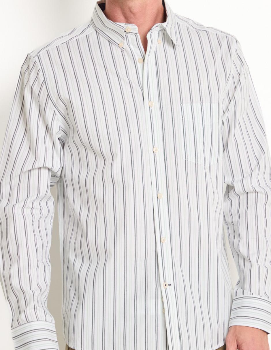 Camisa casual de algodón manga larga para hombre