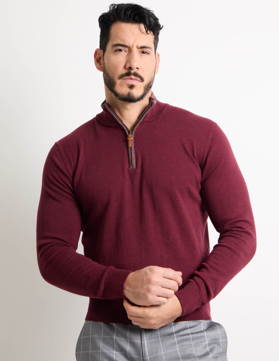 Suéter Weekend cuello con cierre para hombre