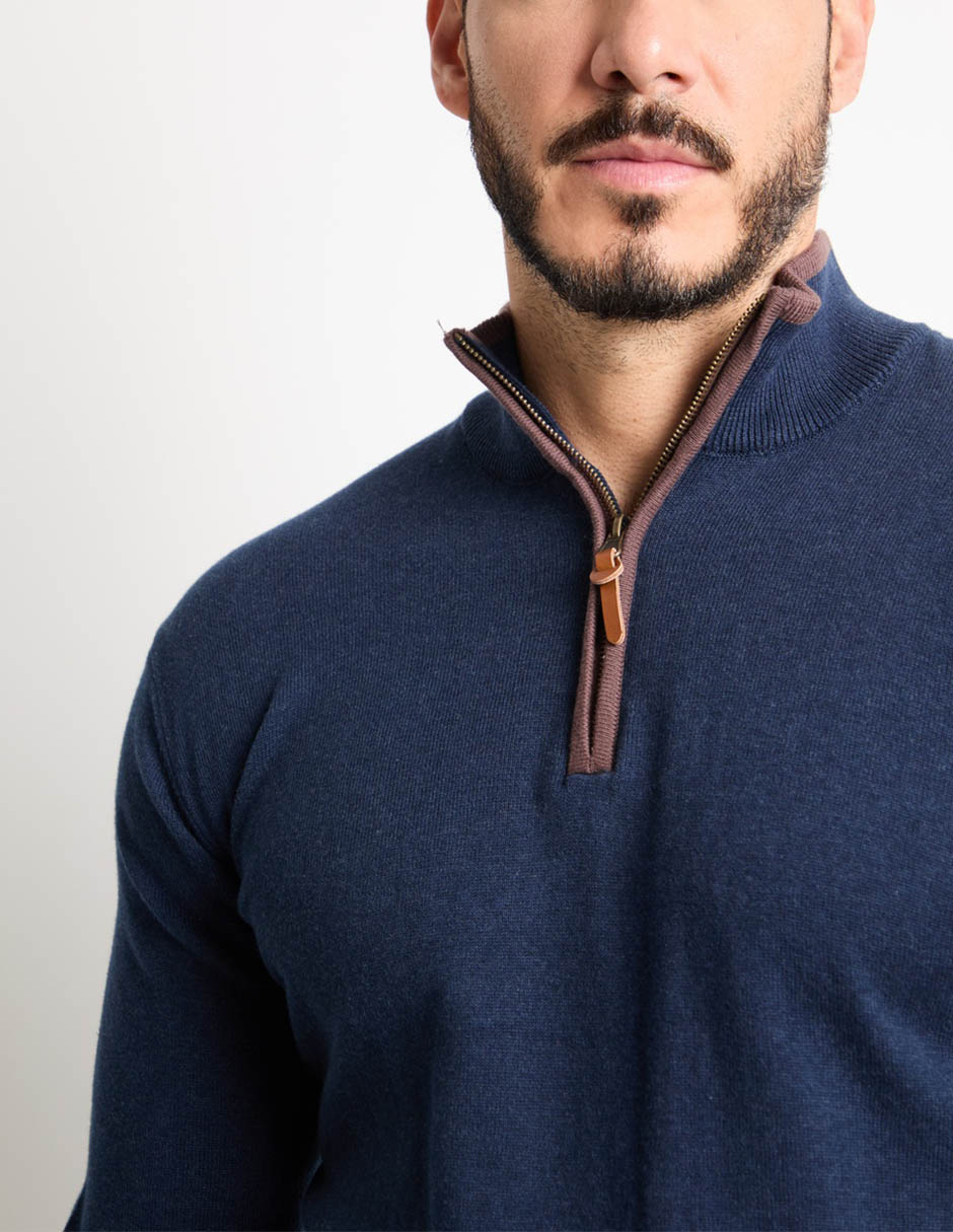 Suéter cuello con cierre para hombre 3