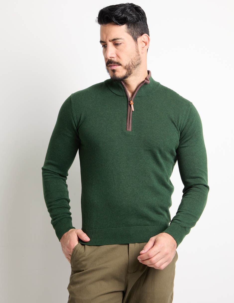 Suéter cuello con cierre para hombre Suéter cuello con cierre para hombre