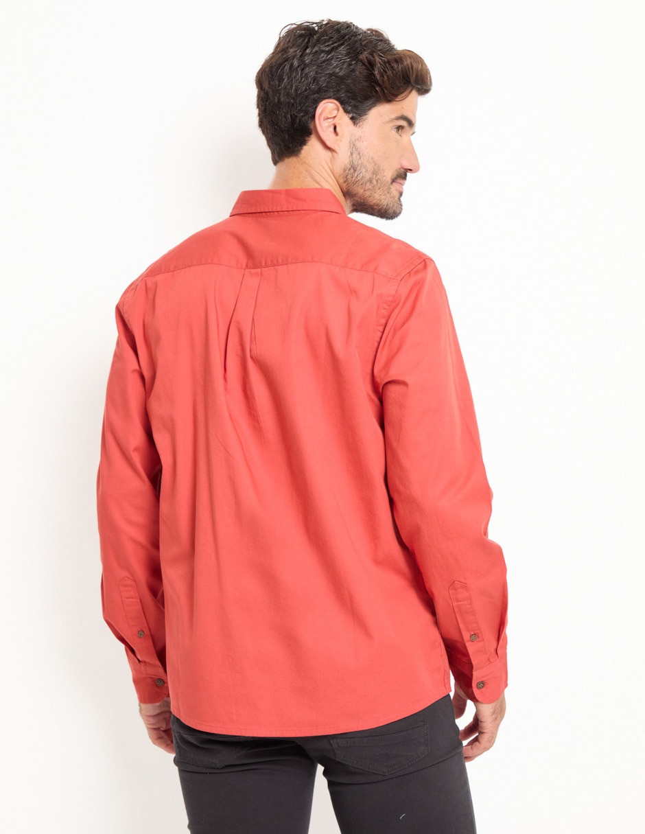 Camisa casual de algodón manga larga para hombre 2