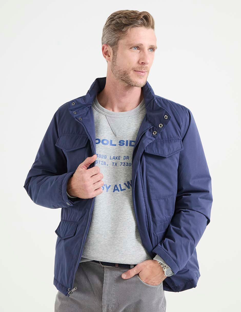 Chamarra cazadora con capucha para hombre Chamarra cazadora con capucha para hombre