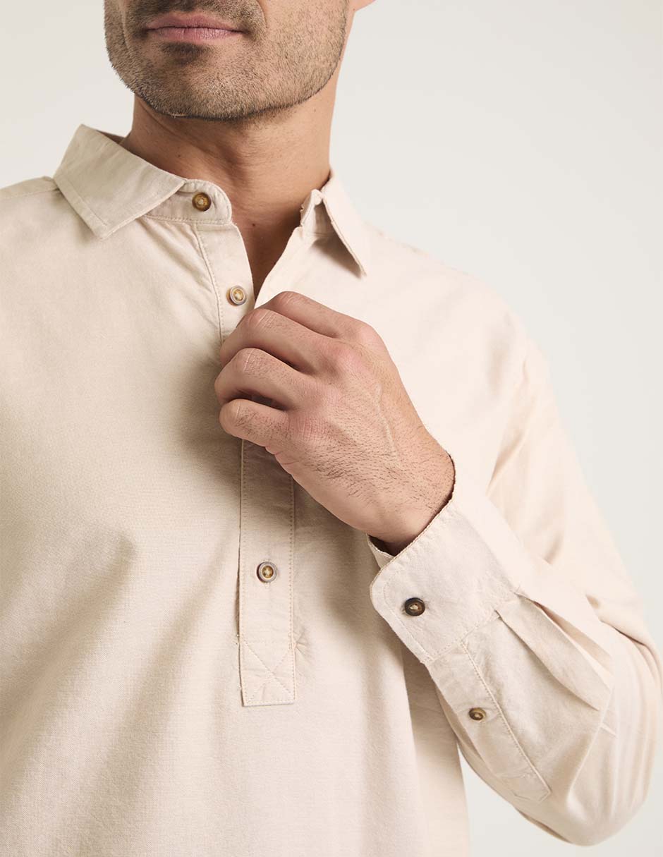 Camisa casual de algodón manga larga para hombre 2