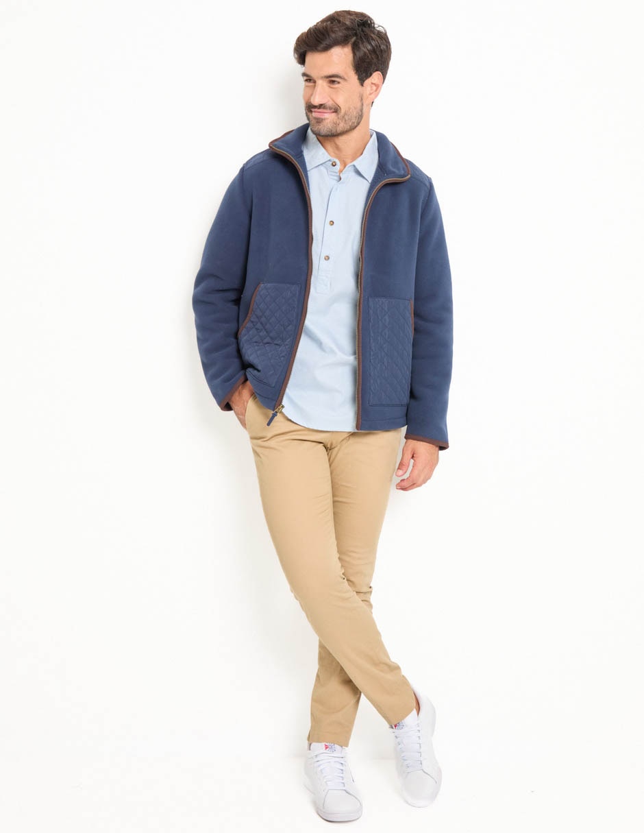 Camisa casual de algodón manga larga para hombre