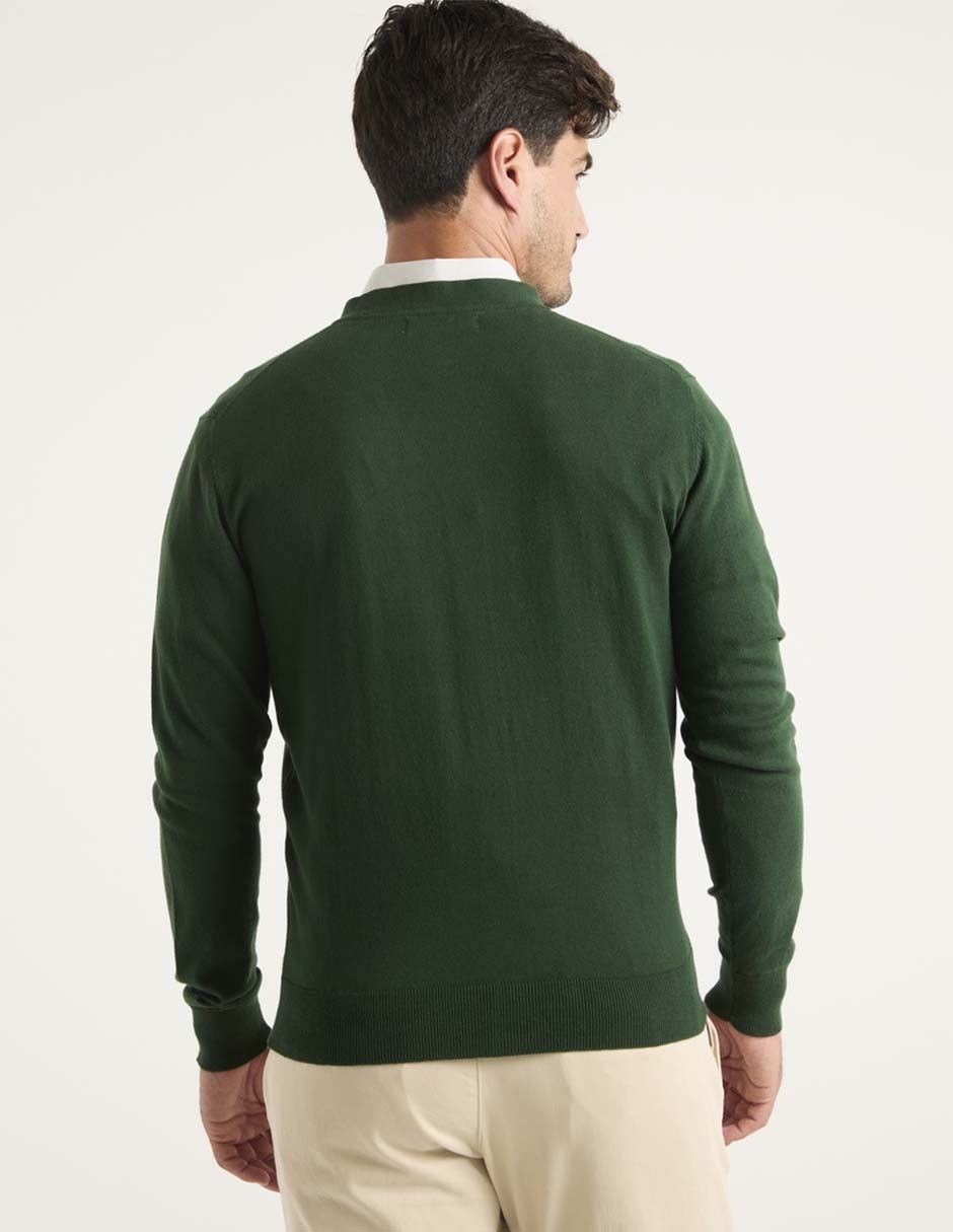 Suéter cuello v para hombre 2