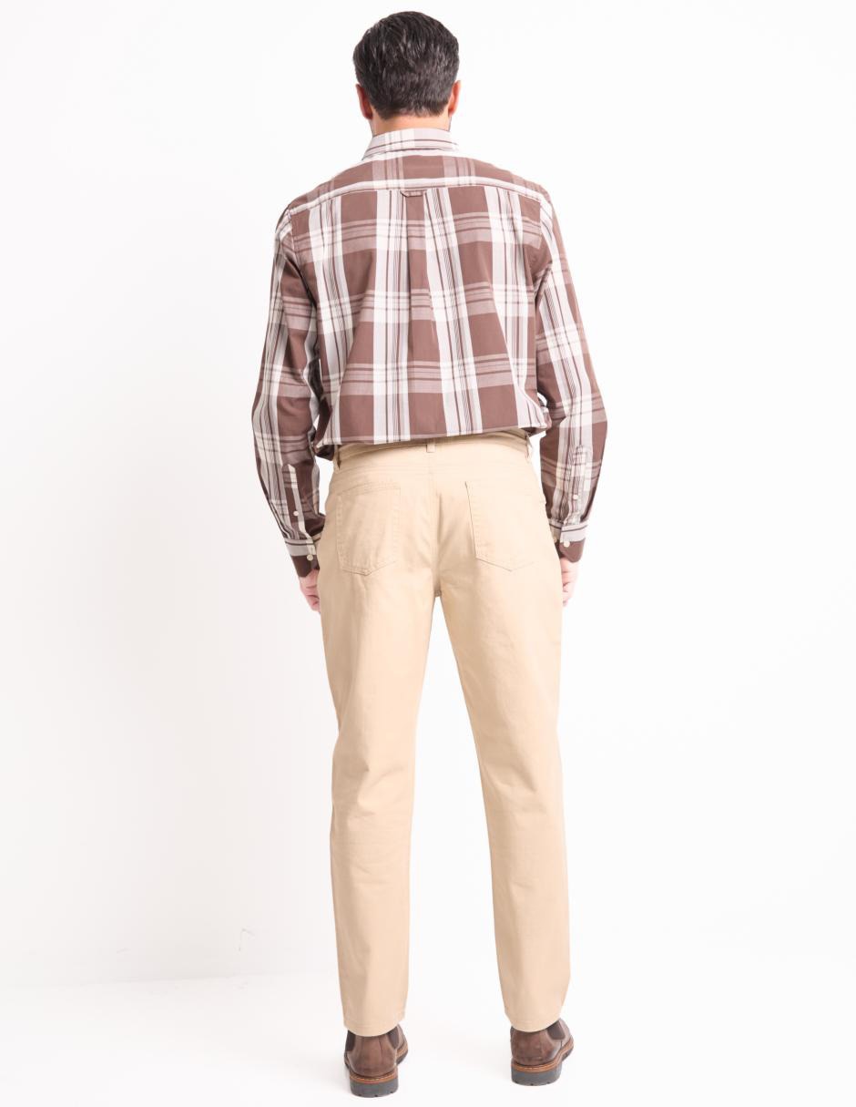 Pantalón regular de algodón para hombre 5