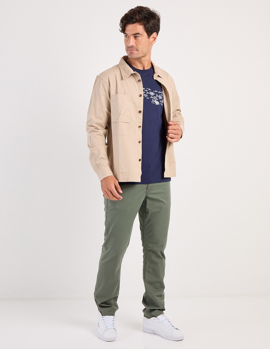 Chamarra denim de mezclilla con bolsillos para hombre 3