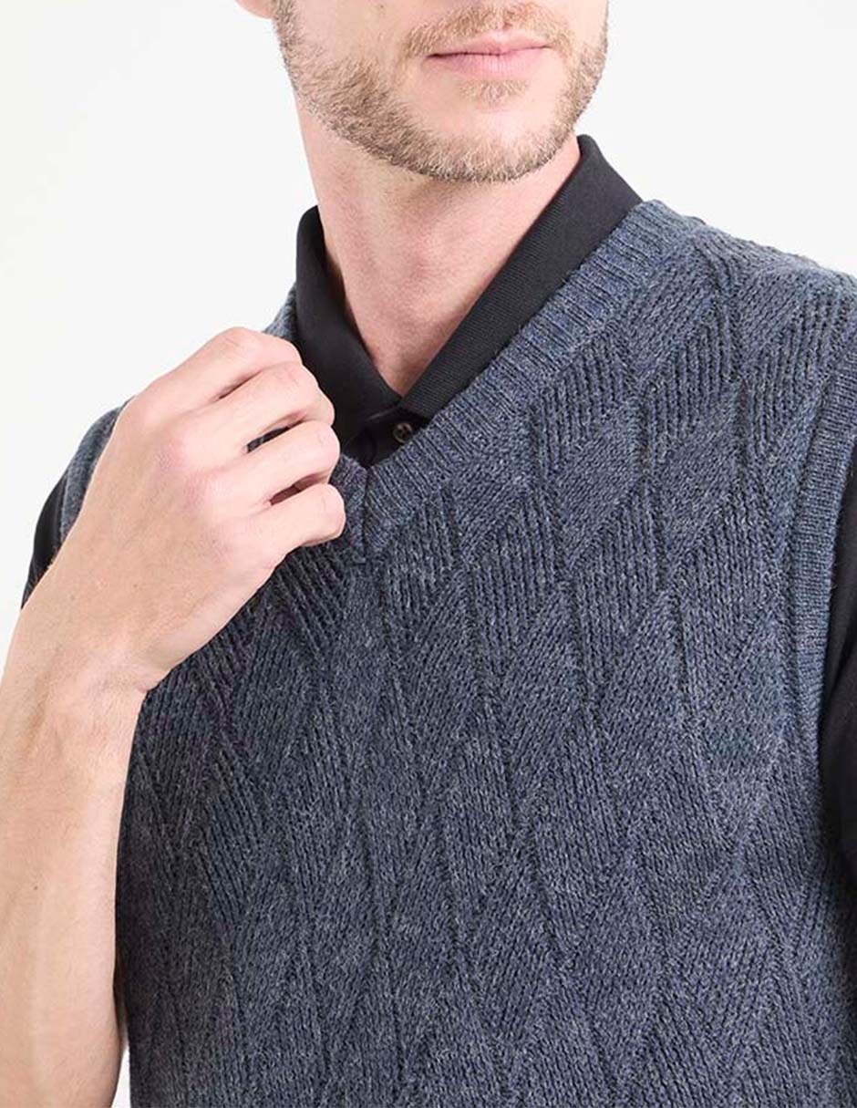 Chaleco tejido para hombre 4