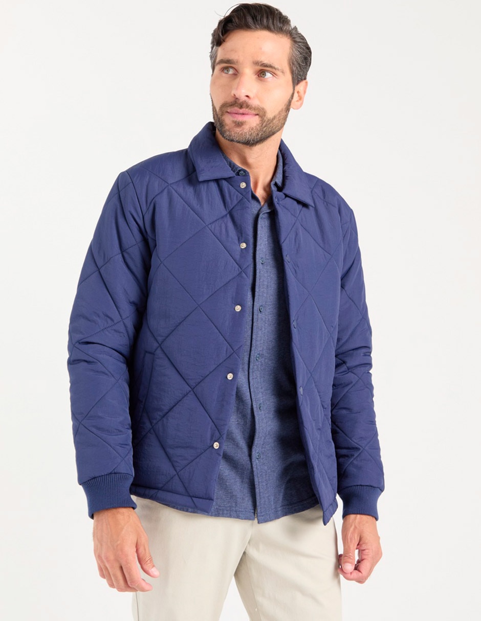 Chamarra capitonada con bolsillos para hombre Chamarra capitonada con bolsillos para hombre