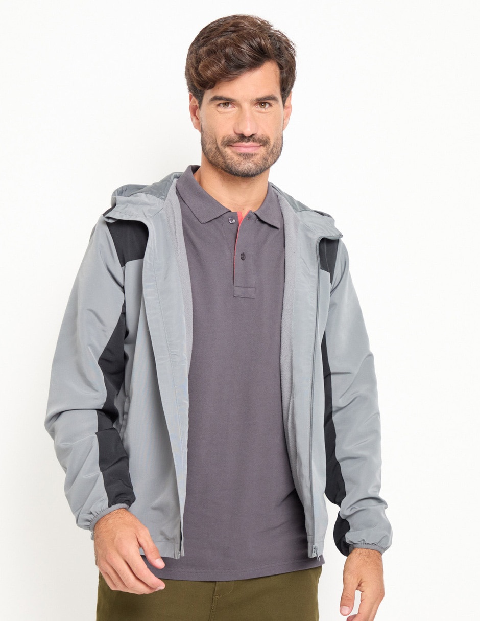 Chamarra casual con capucha para hombre 1