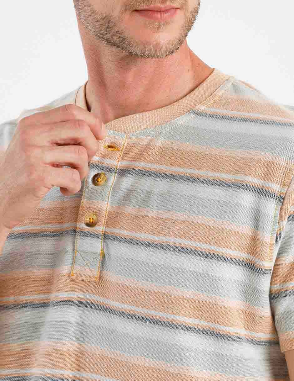 Playera cuello con botón para hombre 4