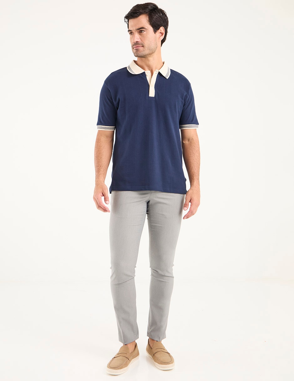 Playera tipo polo weekend premium para hombre