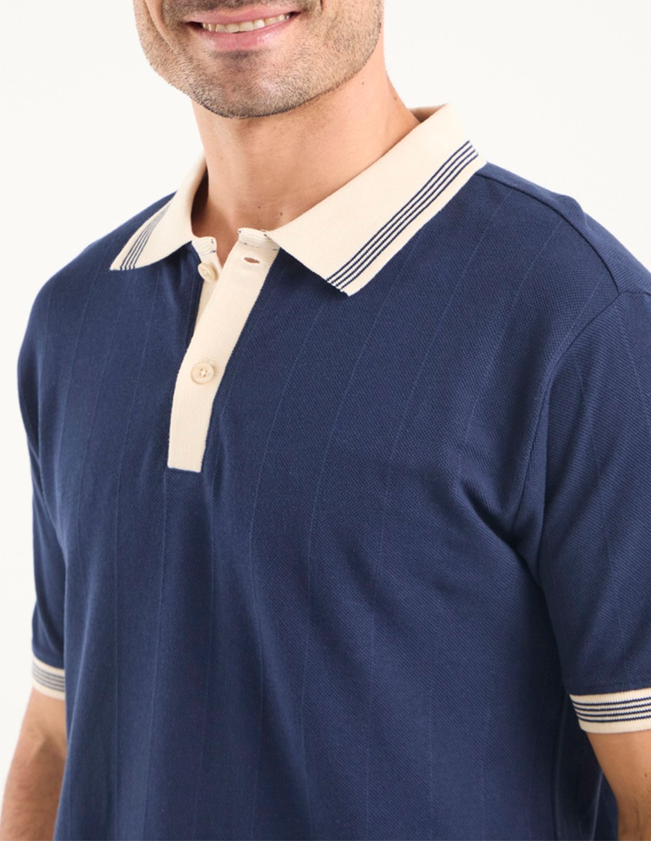 Playera tipo polo weekend premium para hombre