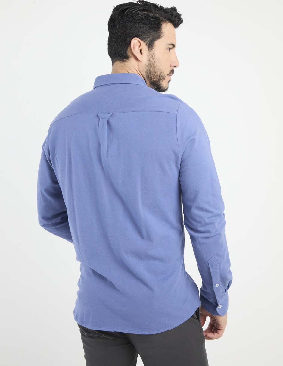 Camisa casual manga larga para hombre 5