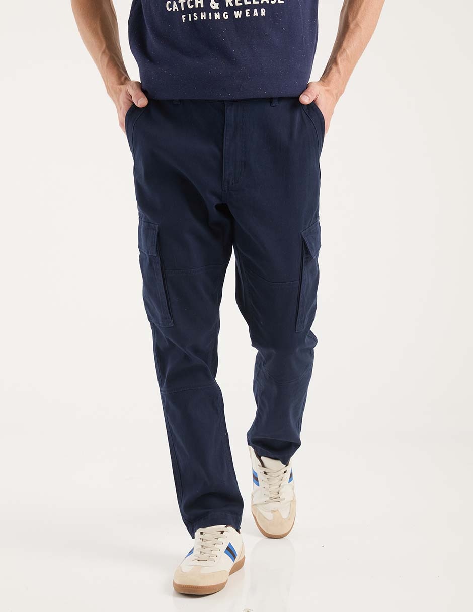 Pantalón cargo recto de algodón para hombre Pantalón cargo recto de algodón para hombre