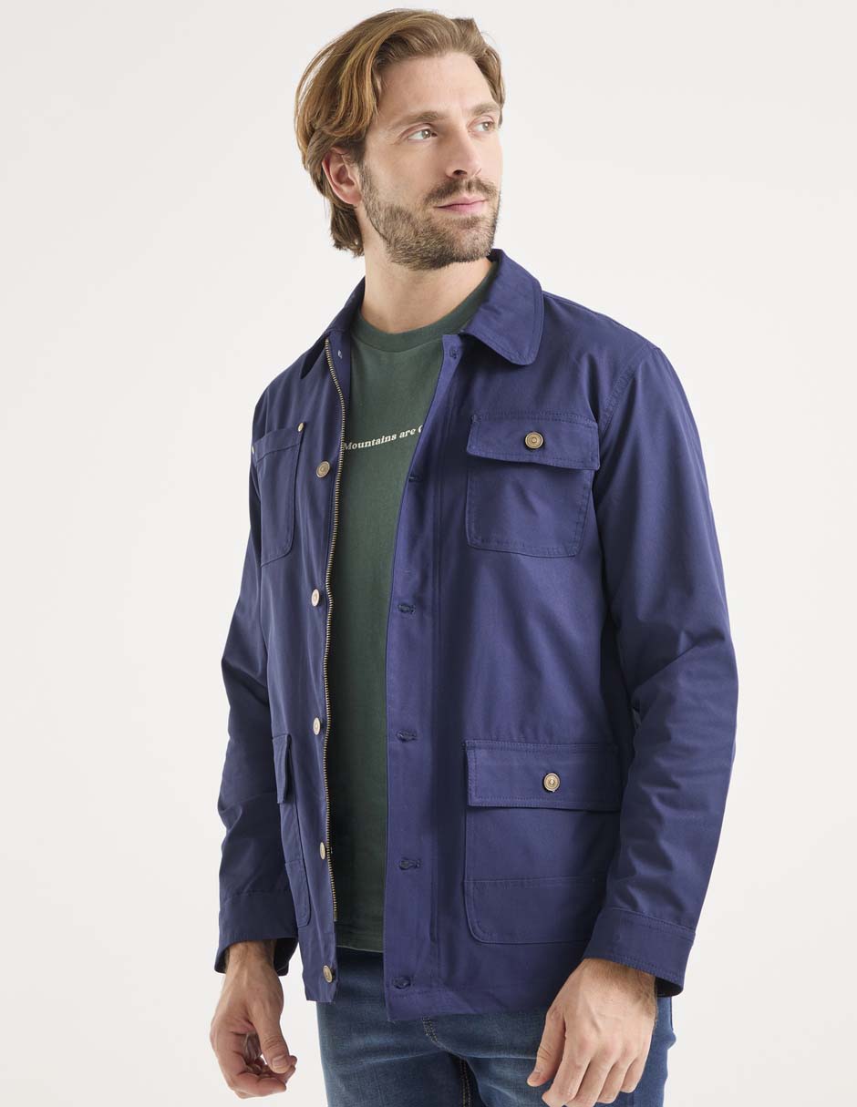 Chamarra casual con bolsillos para hombre Chamarra casual con bolsillos para hombre