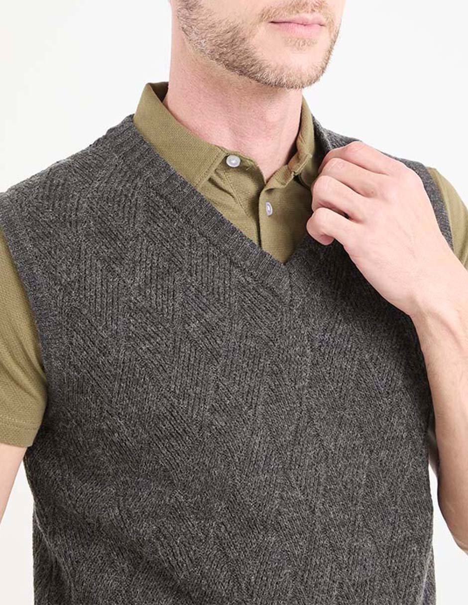 Chaleco tejido para hombre 4