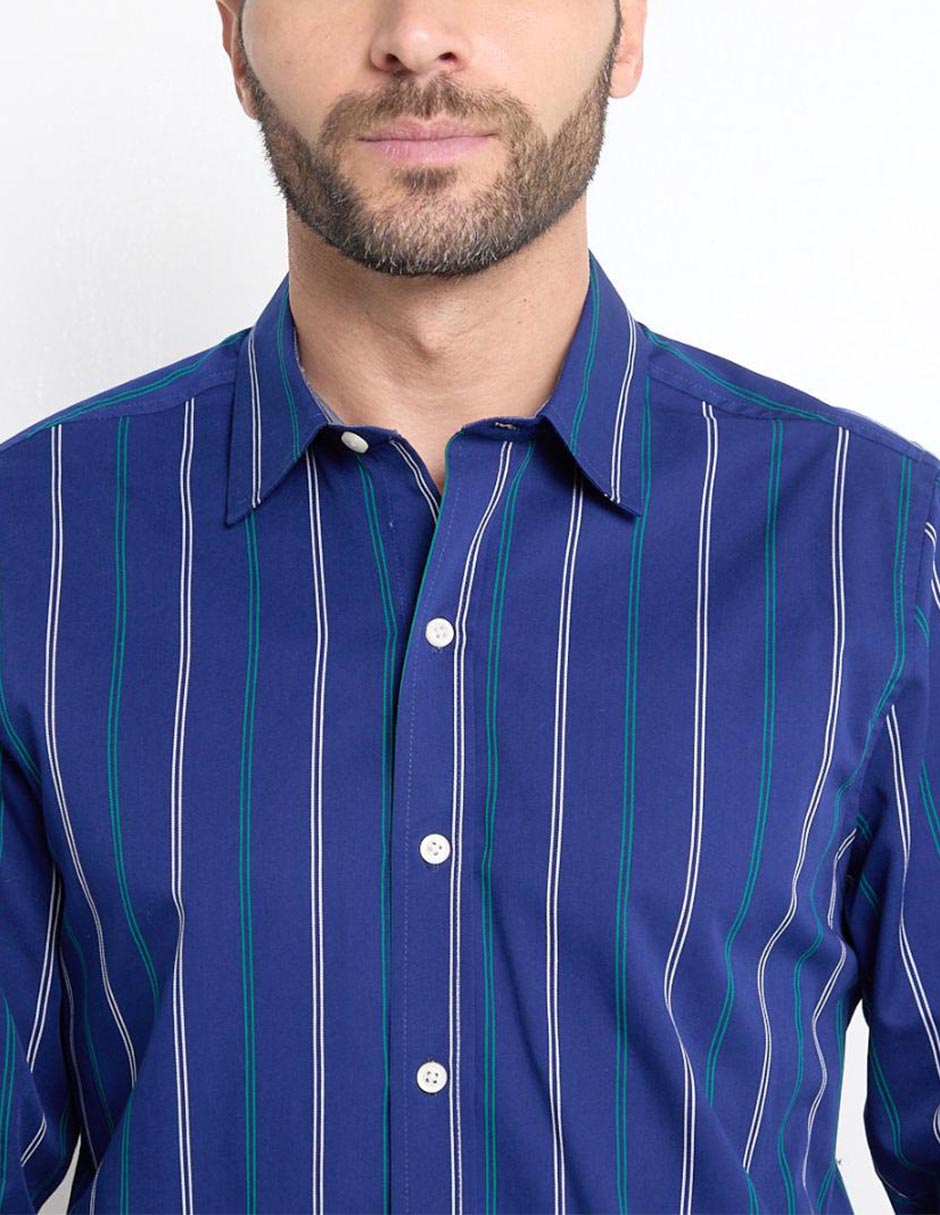 Camisa casual Weekend de algodón manga larga para hombre