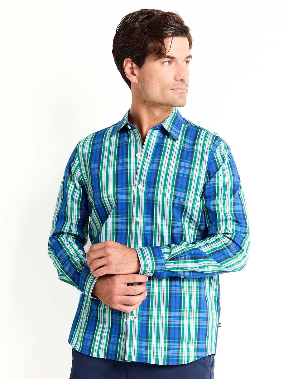 Camisa casual de algodón manga larga para hombre Camisa casual de algodón manga larga para hombre