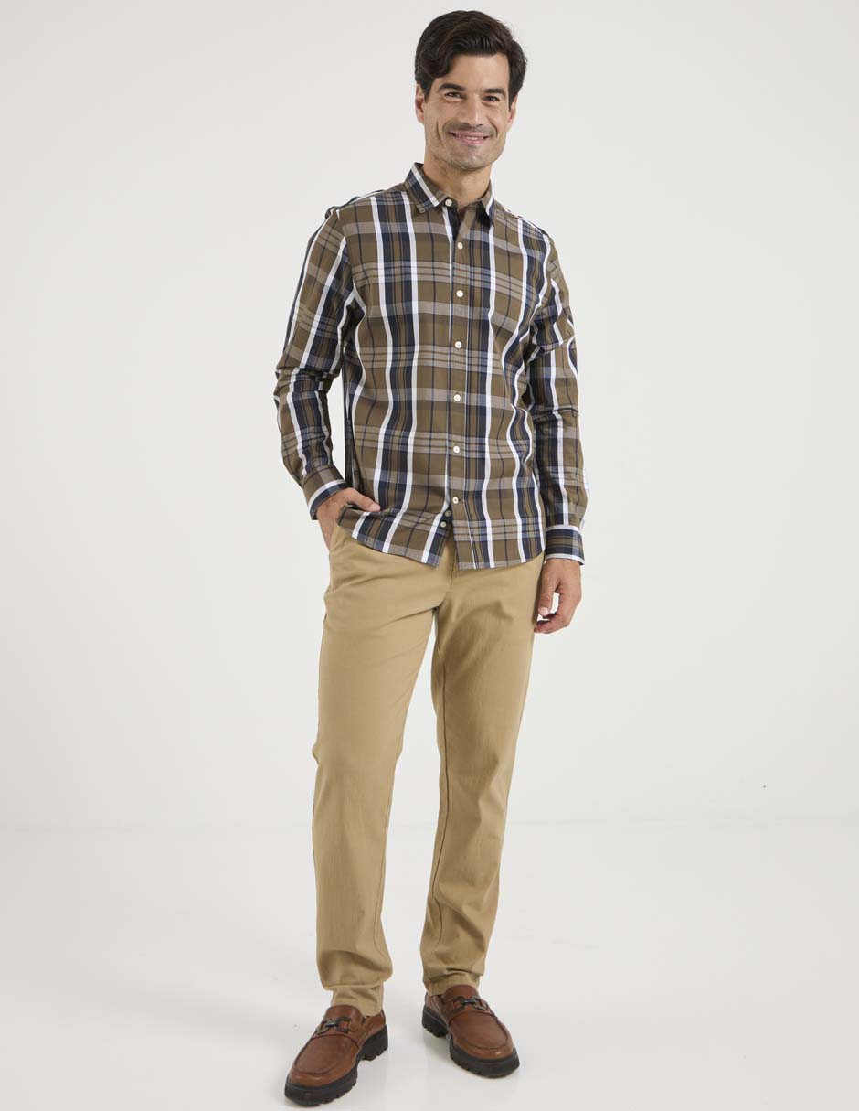 Camisa casual Weekend de algodón manga larga para hombre