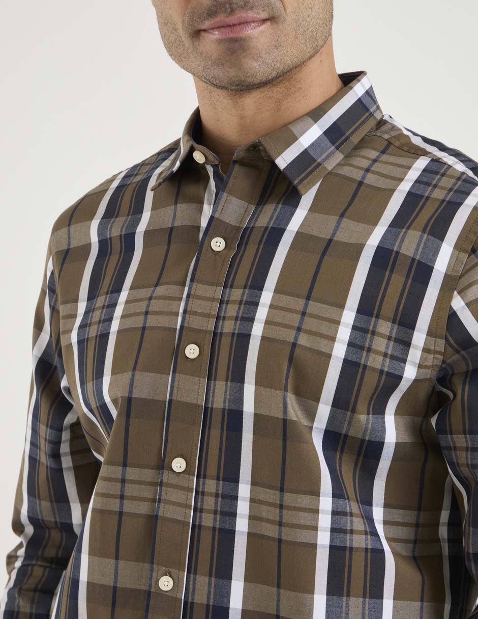 Camisa casual Weekend de algodón manga larga para hombre