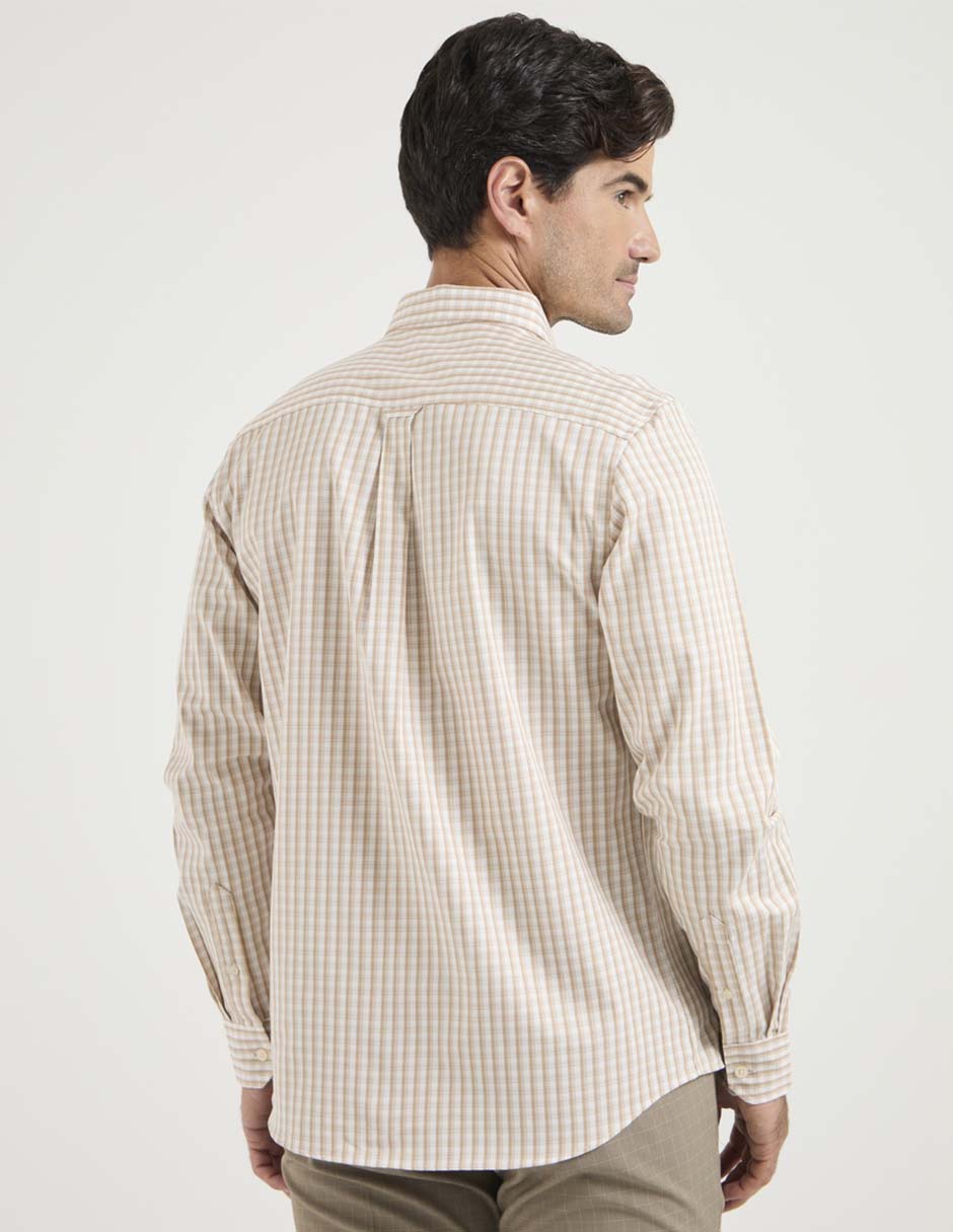 Camisa casual de algodón manga larga para hombre 6
