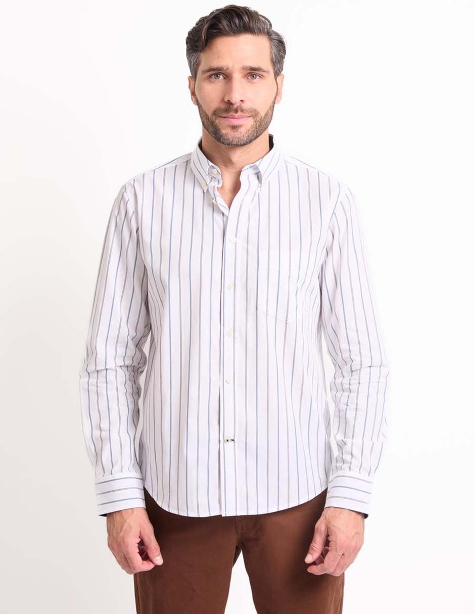 Camisa casual manga larga para hombre