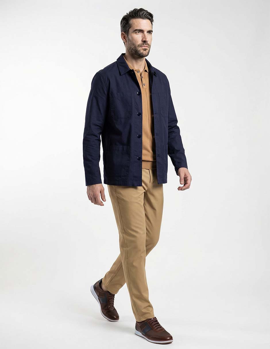 Camisa casual manga larga para hombre 4