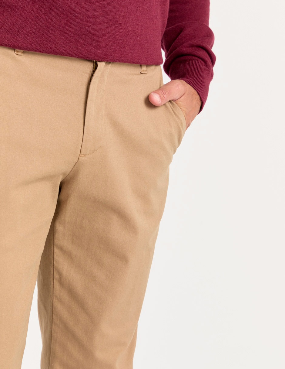 Pantalón chino slim de algodón para hombre 4